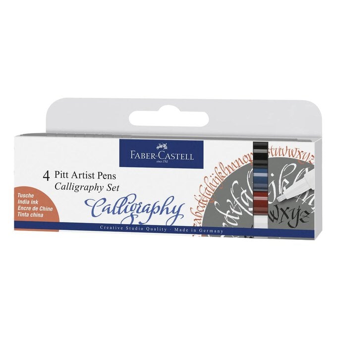 Faber-Castell Pitt Artist Pens Calligraphy Set 4 Pack image number 1