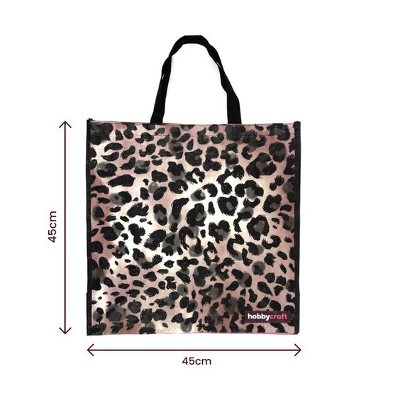Pink Leopard Woven Bag for Life image number 4