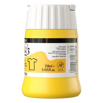 Daler-Rowney System3 Cadmium Yellow Hue Textile Acrylic Ink 250ml image number 2