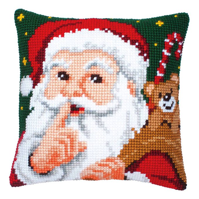 Vervaco Santa Cross Stitch Cushion Front Kit image number 1