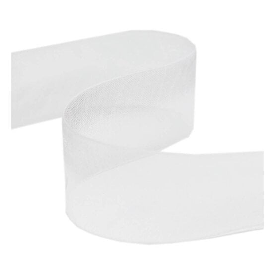 White Organza Ribbon 25mm x 5m image number 1