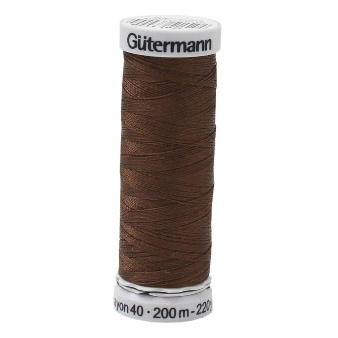Gutermann Brown Sulky Rayon 40 Weight Thread 200m (1129) image number 1