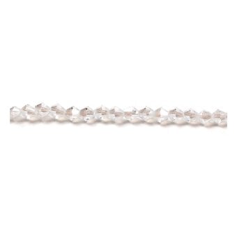 Clear Crystal Bicone Bead String 38 Pieces