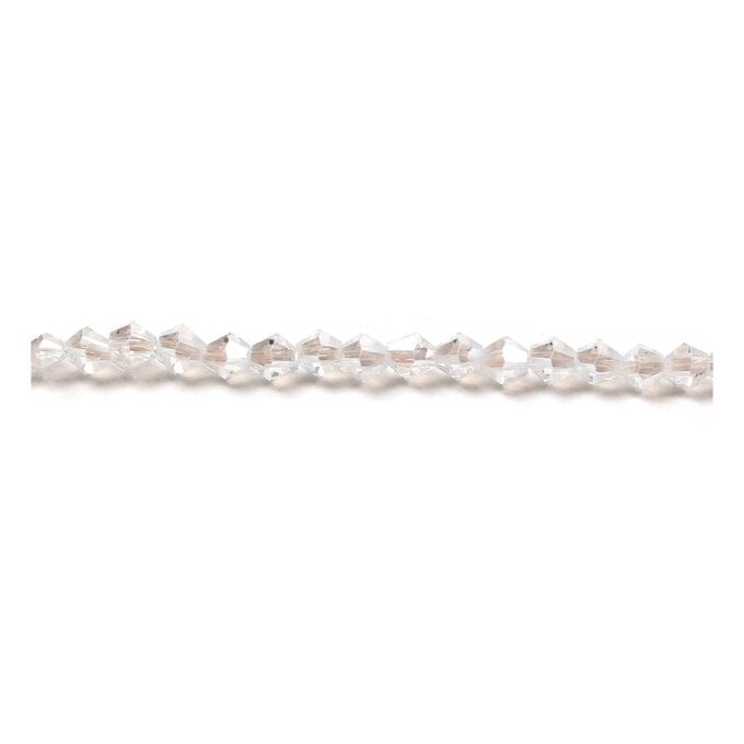 Clear Crystal Bicone Bead String 38 Pieces image number 1
