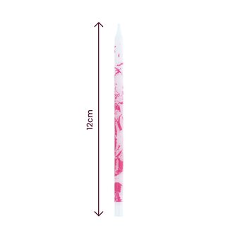 Whisk Pink Marbled Candles 24 Pack  image number 4
