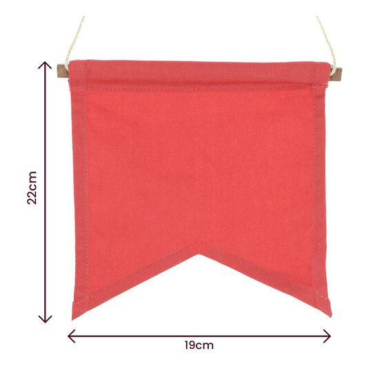 Bright Pink Dove Tail Canvas Banner 19cm x 22cm  image number 4