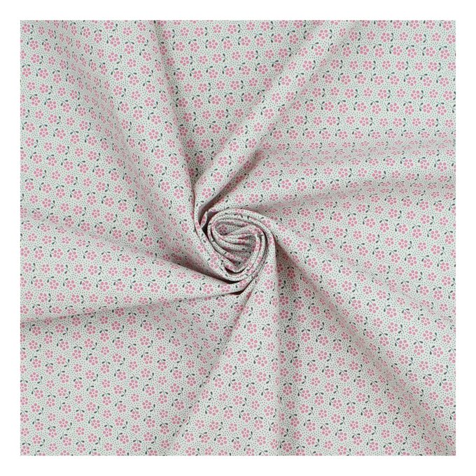 Pink Meadow Cotton Fabric by the Metre image number 1