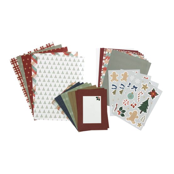 Tartan Christmas Card Kit 5 x 7 Inches 10 Pack image number 5