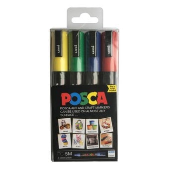 Uni-ball Posca Marker Pens PC 5M 4 Pack