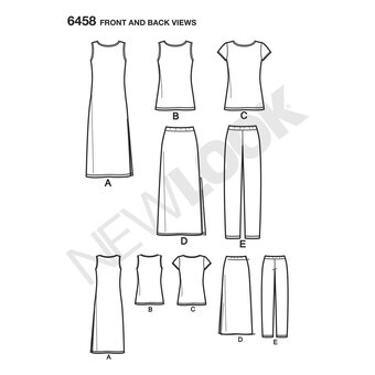 New Look Women's Knit Separates Sewing Pattern 6458