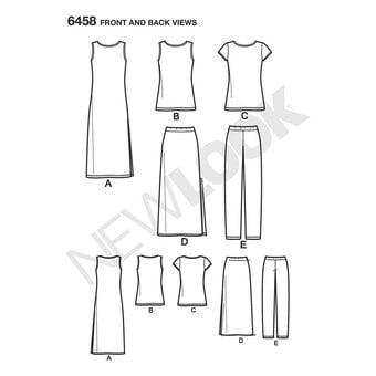 New Look Women's Knit Separates Sewing Pattern 6458 image number 2