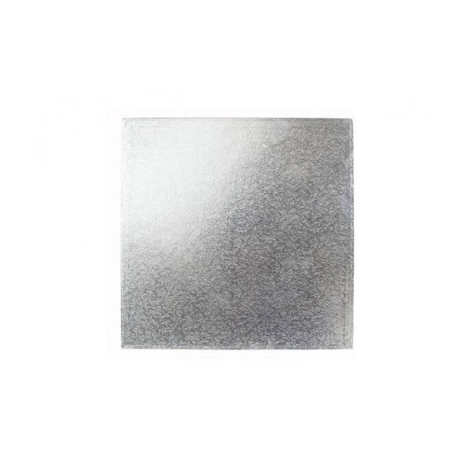 Silver Foil Square Double Thick Cake Board 6 Inches image number 1