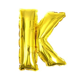 Gold Foil Letter K Balloon