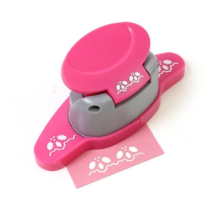 Holly Border Craft Punch 4cm Hobbycraft