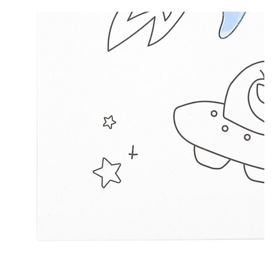 Space Rocket Colour-in Canvas image number 5