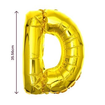 Gold Foil Letter D Balloon