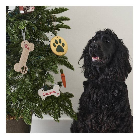 Hanging Ceramic Paw Print Decoration 9.5cm image number 2