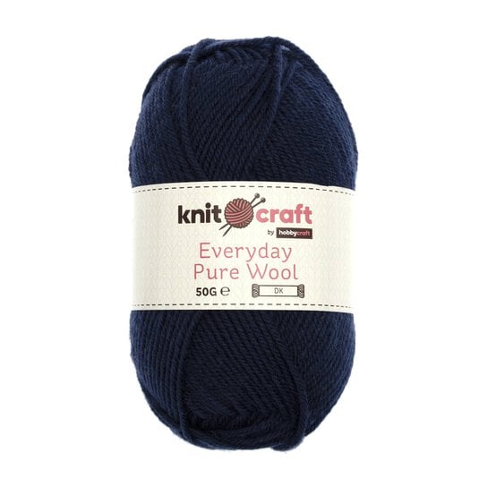Knitcraft Navy Everyday Pure Wool DK 50g image number 1