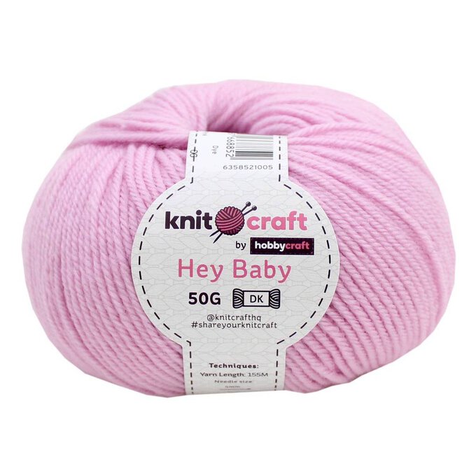 Knitcraft Baby Pink Hey Baby DK Yarn 50g