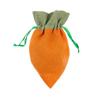 Orange Carrot Linen Pouch
