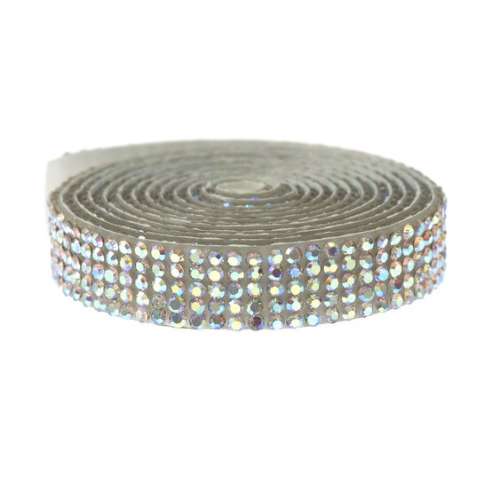 Iridescent Adhesive Gem Strip 1cm x 1m image number 3