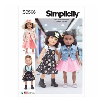 Simplicity Doll Clothes Sewing Pattern S9566
