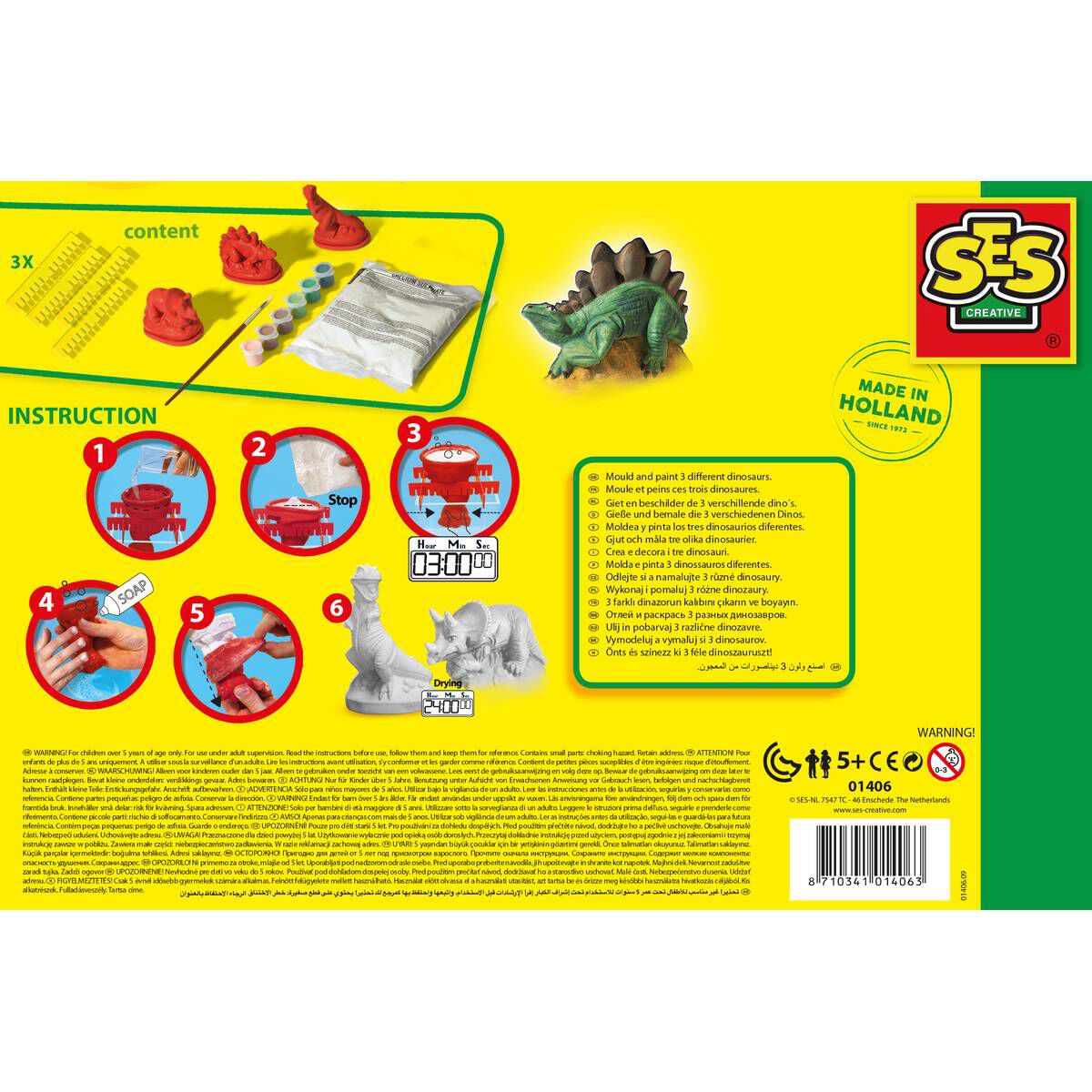 SES Creative Dinosaur Cast and Paint Set Hobbycraft