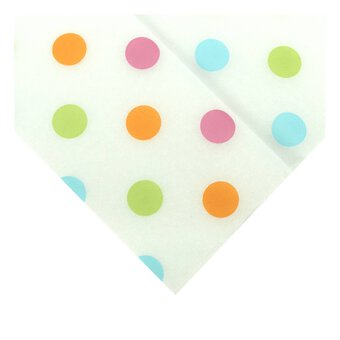 Multicoloured Spot Printed Tissue Paper 50cm x 70cm 6 Pack
