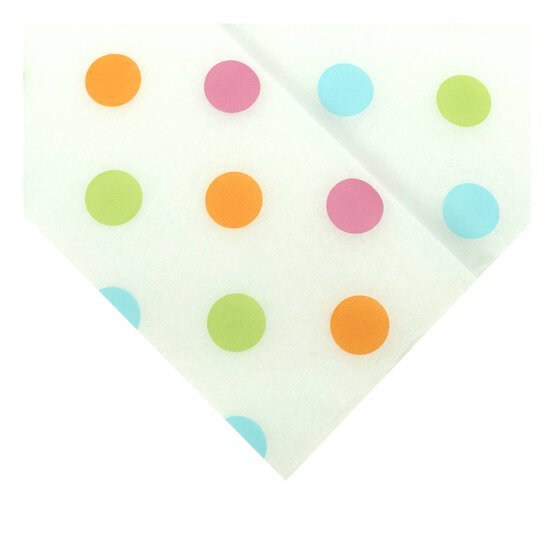 Multicoloured Spot Printed Tissue Paper 50cm x 70cm 6 Pack image number 2