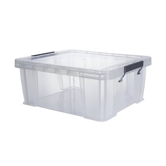 Whitefurze Allstore 24 Litre Clear Storage Box 