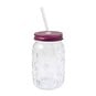 Strawberry Glass Drinking Jar with a Straw image number 1