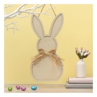 Hanging Wooden Bunny Decoration 30cm