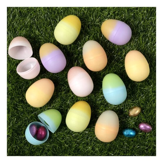 Pastel Ombre Fillable Eggs 12 Pack  image number 1