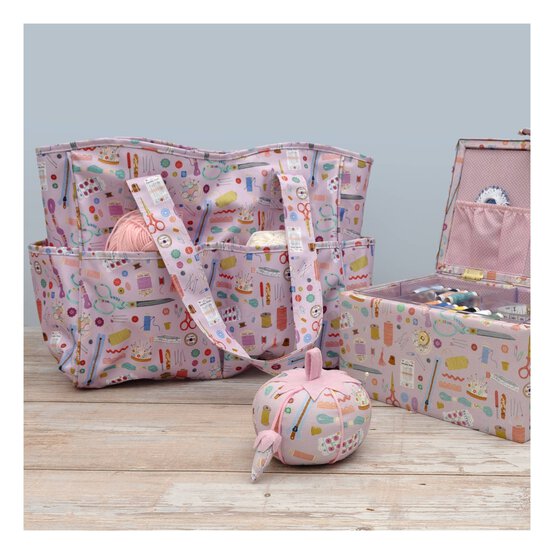 Lilac Sewing Notions Craft Bag with Pockets  image number 4