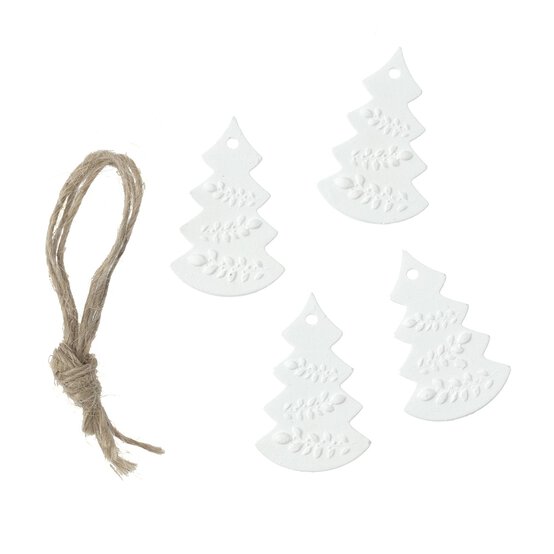 Embossed Clay Tree Embellishments 4 Pack image number 4