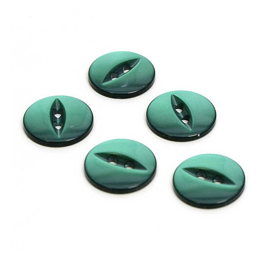 Hemline Emerald Basic Fish Eye Button 5 Pack image number 1