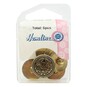 Hemline Gold Metal Patterned Button 5 Pack image number 2