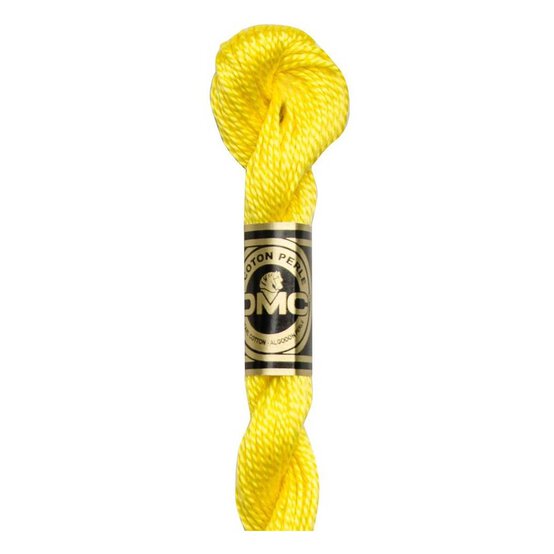 DMC Yellow Pearl Cotton Thread Size 5 25m (307) image number 1