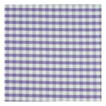 Lilac 1/4 Gingham Fabric by the Metre image number 2