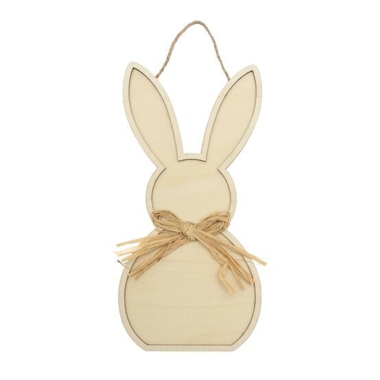 Hanging Wooden Bunny Decoration 30cm image number 4