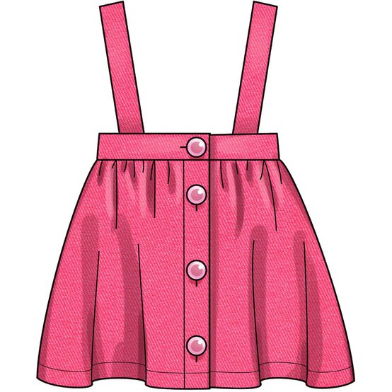 New Look Child&rsquo;s Skirt and Blouse Sewing Pattern N6664 image number 4