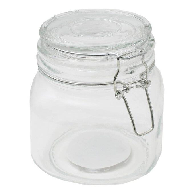 Clear Clip-Top Glass Jar 750ml