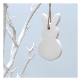 Hanging Ceramic Bunny Decoration 7.5cm