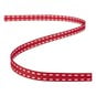 Red Grosgrain Running Stitch Ribbon 6mm x 5m image number 2