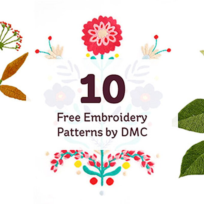 10 Free Embroidery Patterns by DMC image number 1