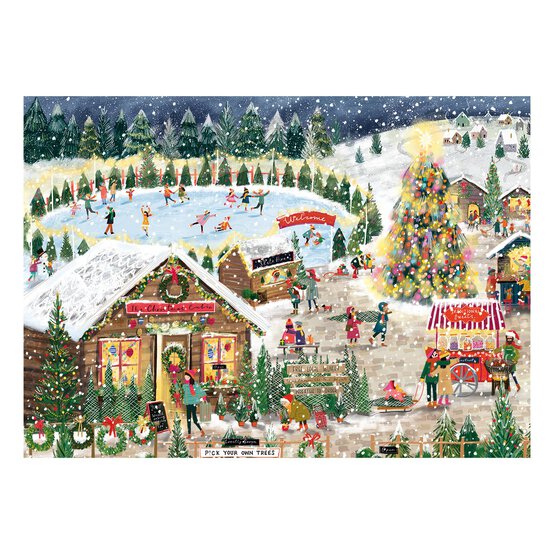 Falcon Winter Village Jigsaw Puzzle 1000 Pieces image number 2