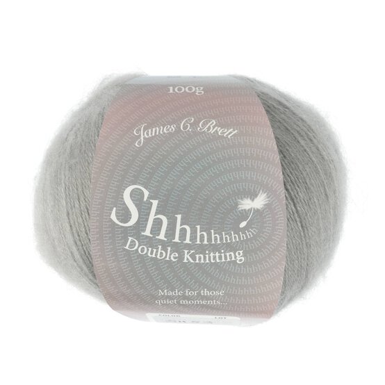 James C Brett Whisper Grey Shhh DK Yarn 100g image number 1