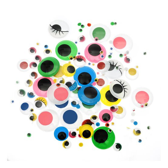 Coloured Googly Eyes Jar 1000 Pack image number 1