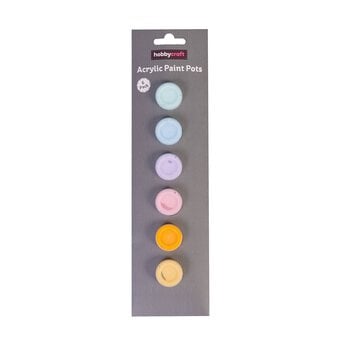 Pastel Acrylic Craft Paints 5ml 6 Pack image number 2