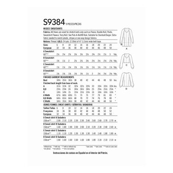 Simplicity Women's Sweatshirts  Sewing Pattern S9384 (H5 6-14)